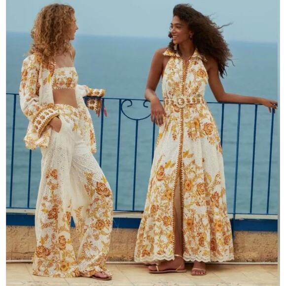 Hemant and Nandita Dresses & Skirts - HEMANT AND NANDITA Tora Long Belt Buckle Dress in Off White